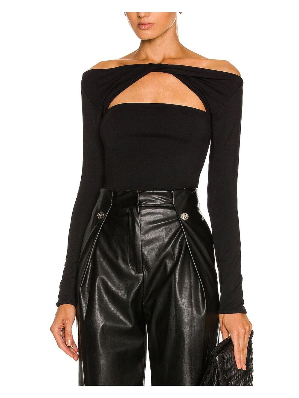 Ser.O.Ya Draped Black Artemis Top Size XS